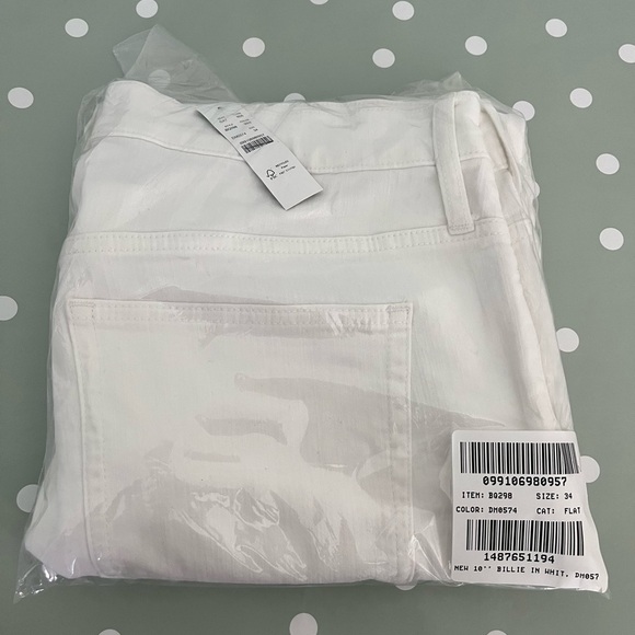 J. Crew 10" Demi Boot crop jeans BQ298 white wash 34 - Picture 6 of 6